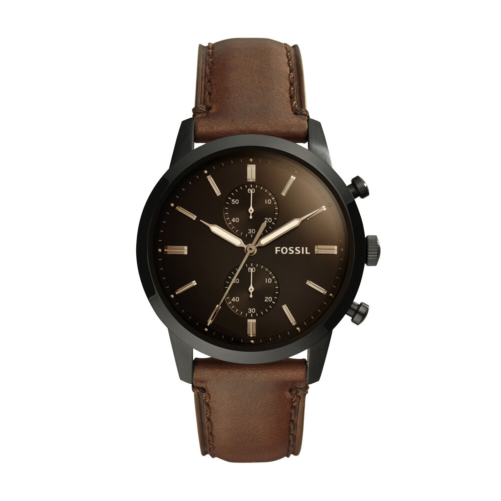 Fossil Townsman Chronograph Brown Dial Brown Leather Men's Watch