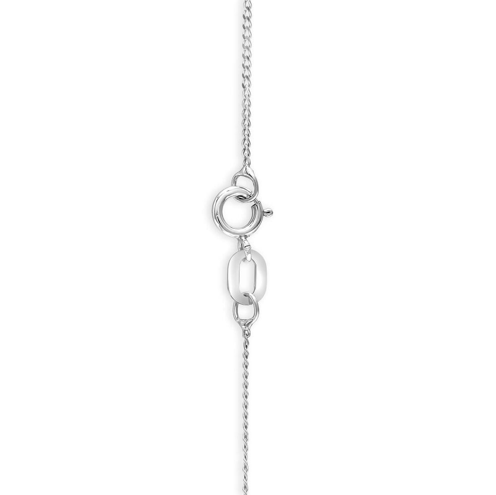 9ct White Gold Oval Freshwater Pearl Cubic Zirconia Round & Pear Top Pendant (Chain Included) image number 2
