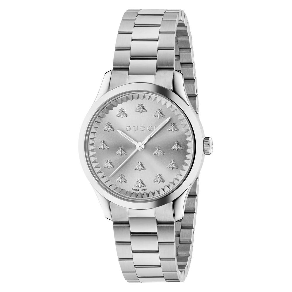 Gucci G-Timeless Multibee 32mm Silver Dial Watch