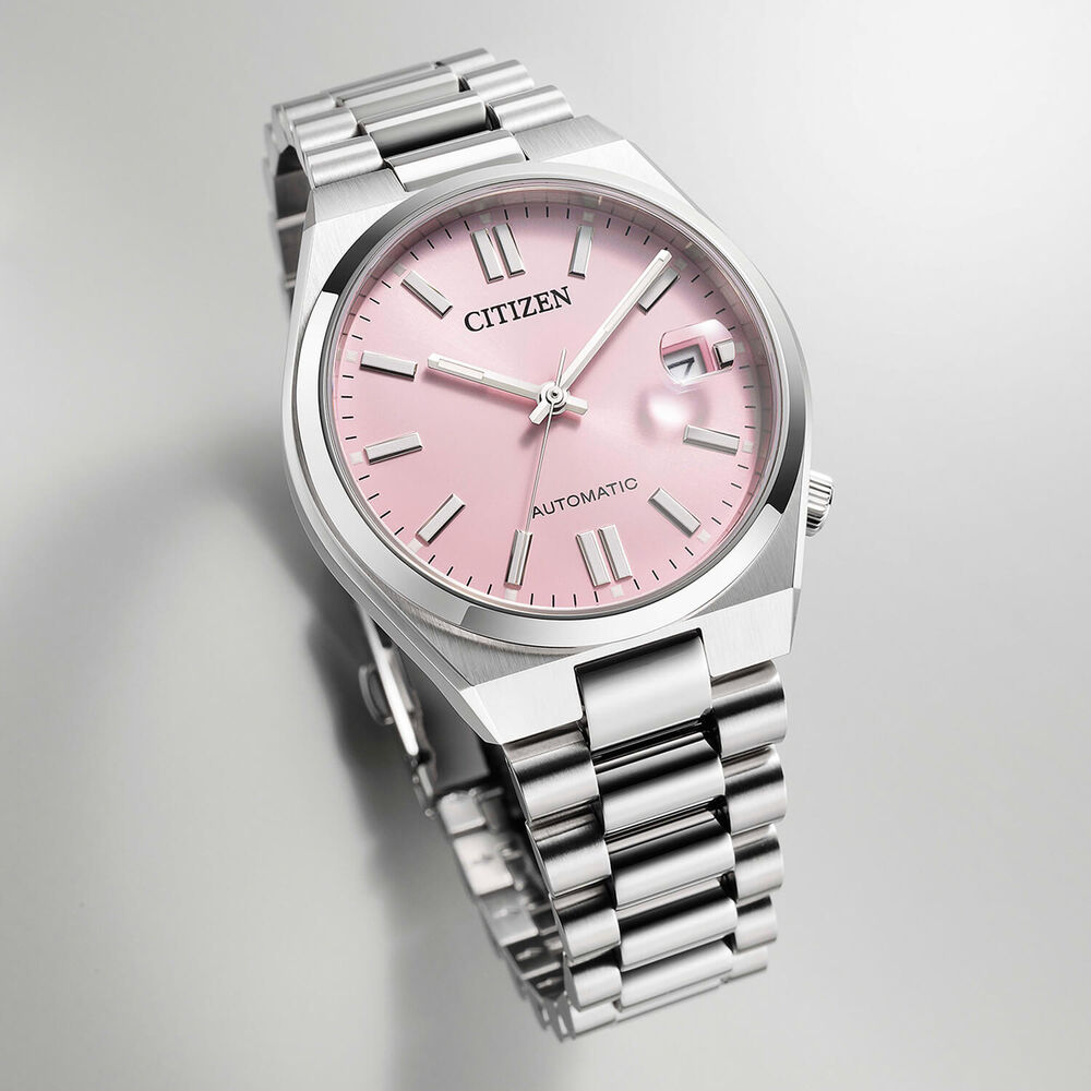 Citizen Tsuyosa 37mm Pink Dial Steel Case Bracelet Watch image number 4