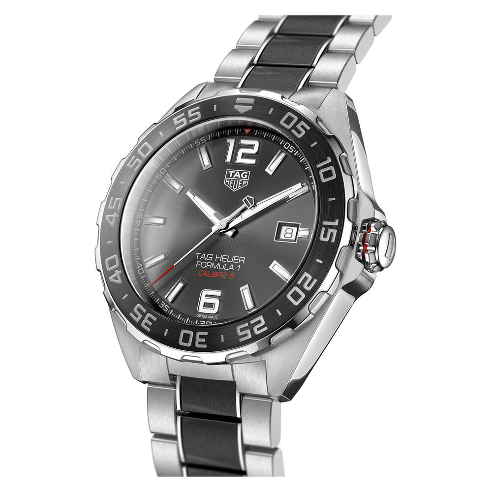 TAG Heuer Formula 1 43mm Automatic Anthricite Dial Steel And Ceramic Case And Bracelet Watch image number 2