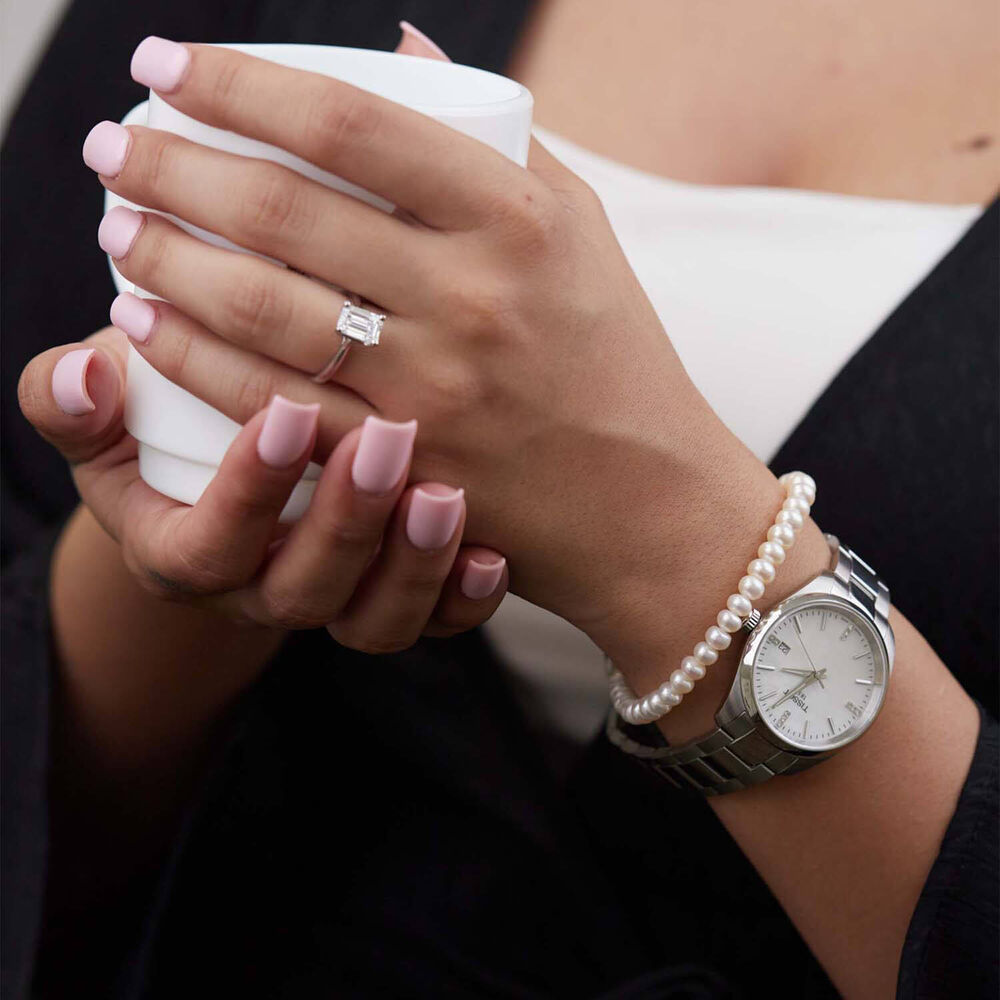 Born Platinum 2.00ct Lab Grown Emerald Cut Solitaire Diamond Ring image number 5