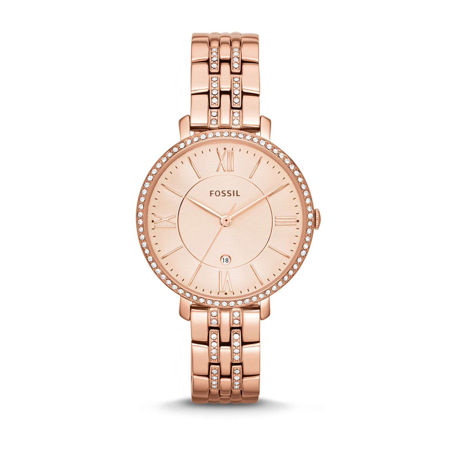 Women's fossil online watch with crystals