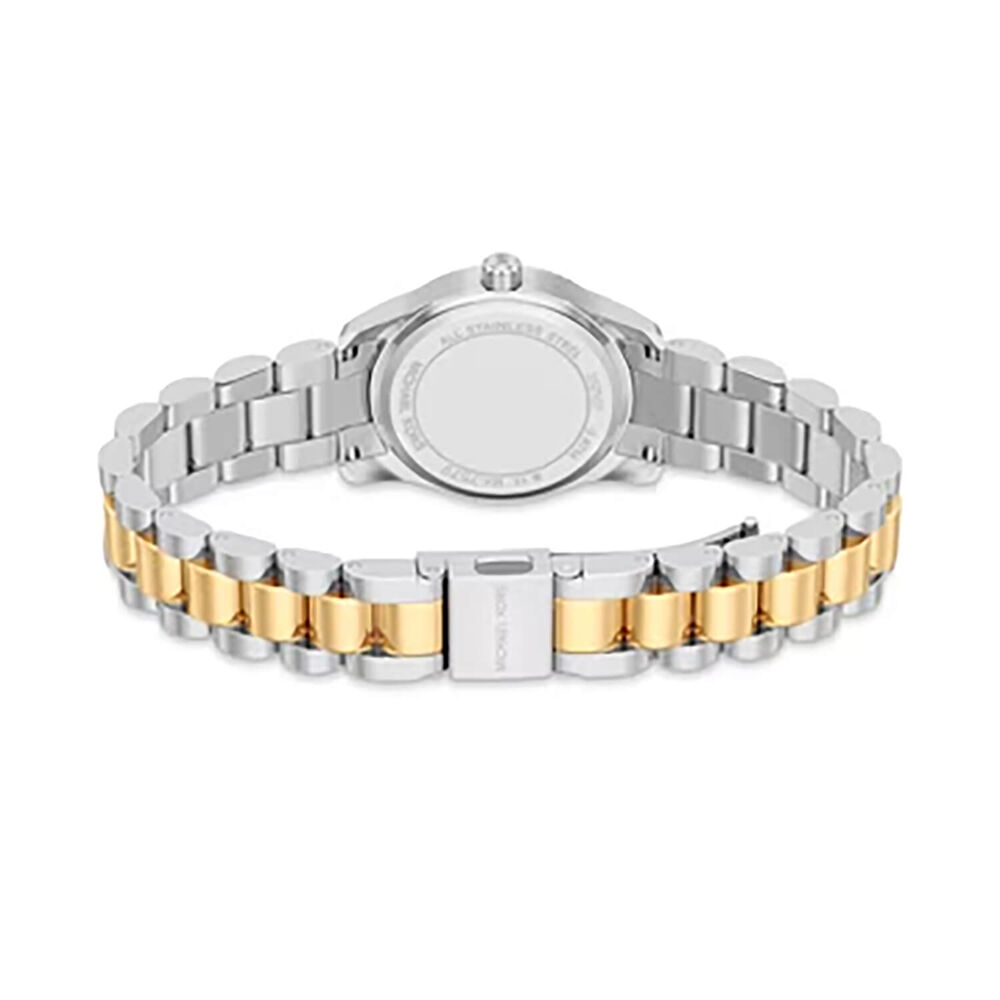 Michael Kors Petite Lexington 26mm Turquoise Dial Two Tone Stainless Steel Bracelet Watch