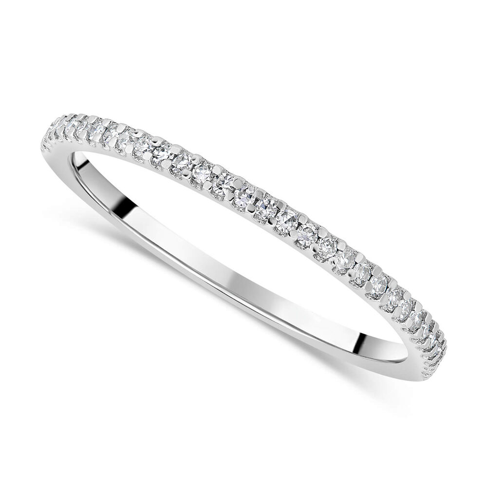 9ct White Gold 0.09ct Diamond Eternity Ring