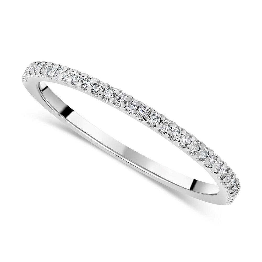 9ct White Gold 0.09ct Diamond Eternity Ring image number 0