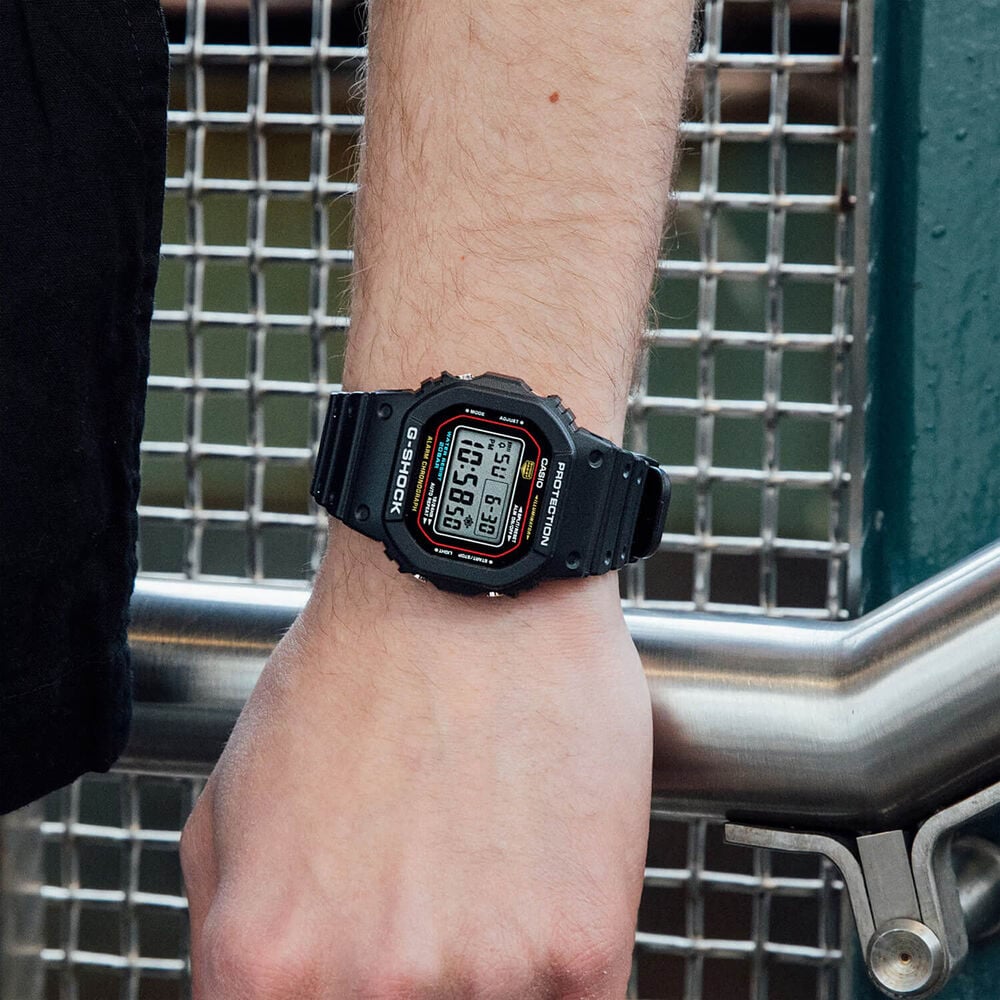 G-SHOCK 5600 Series 48.9x42.8mm Black Digital Display Resin Strap Watch