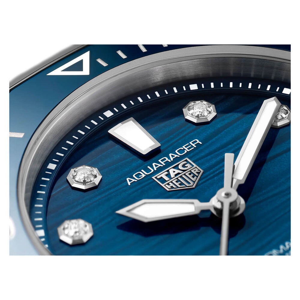 TAG Heuer Aquaracer Professional 300 36mm Blue Dial & Bezel Stainless Steel Bracelet Watch image number 2
