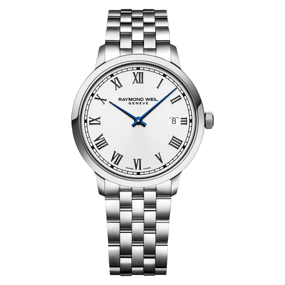 Raymond Weil Toccata 39mm White Roman Numerals Dial Steel Bracelet Watch