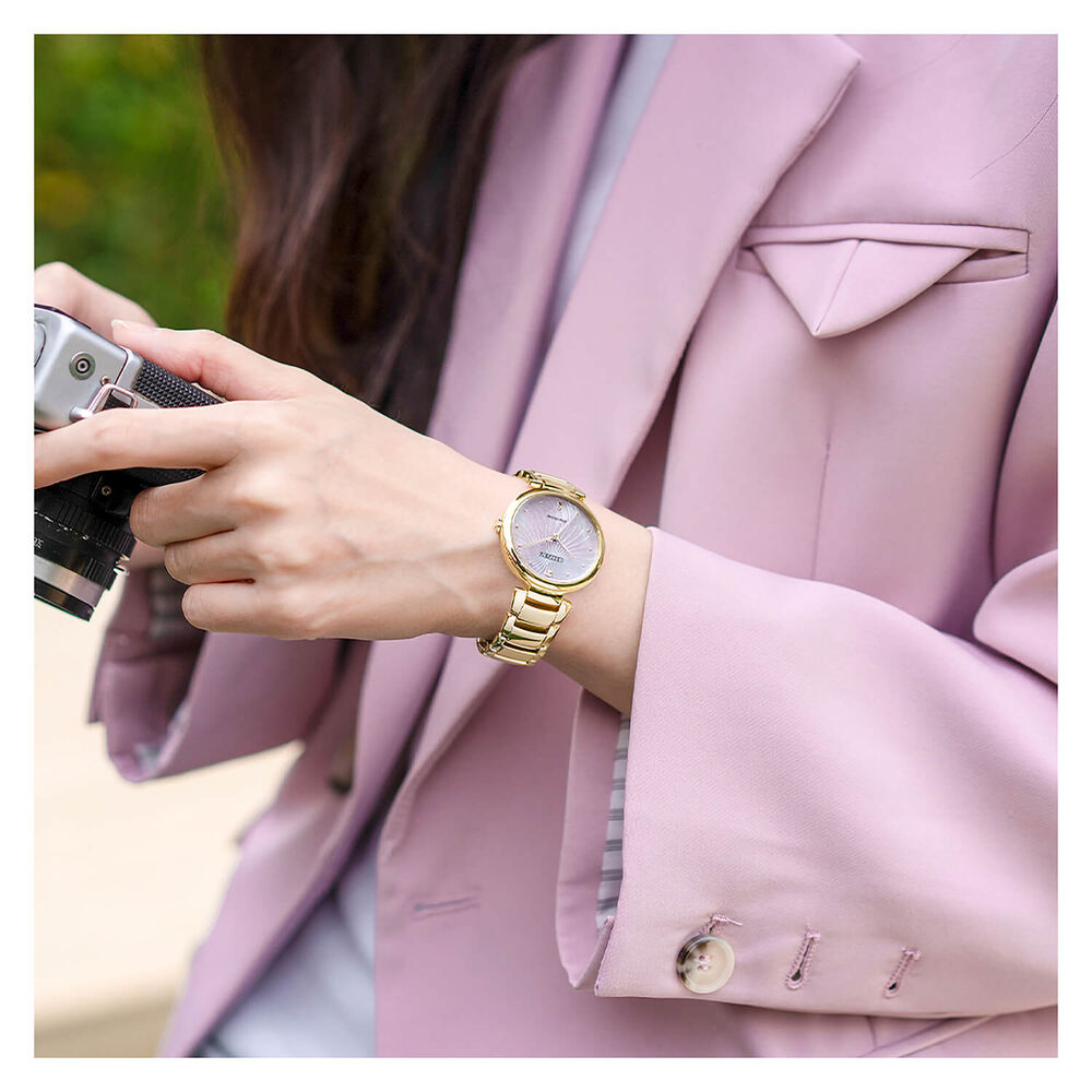 Citizen L Collection Rose Gold Plated Mother of Pearl Dial Bracelet Watch image number 6