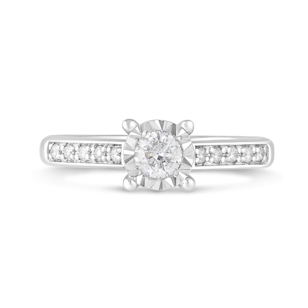 9ct White Gold Engagement Ring