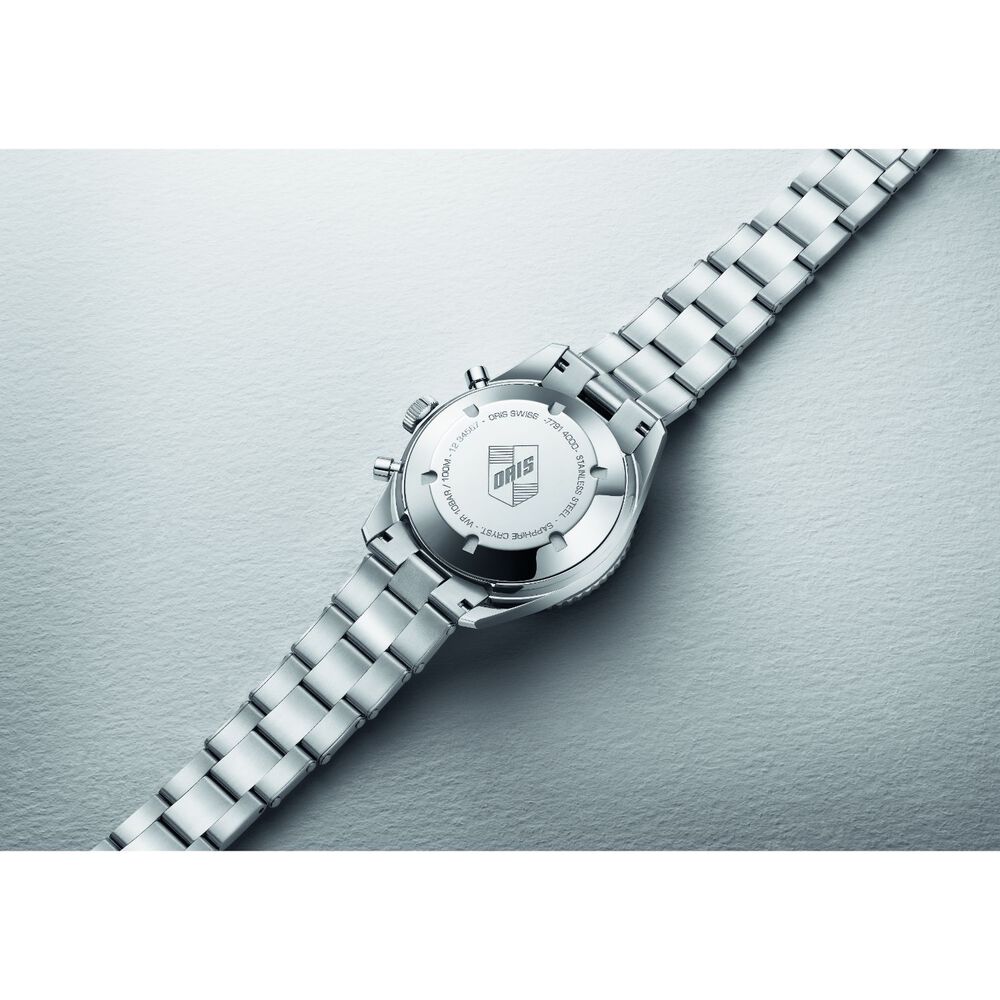 Oris Diver 65 40mm Black Chrono Dial Steel Case Bracelet Watch