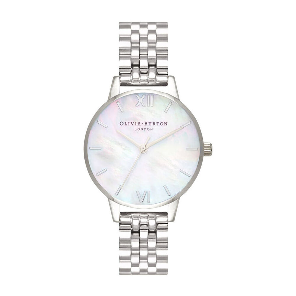 Olivia Burton Mother Of Pearl Silver-Toned Ladies Watch