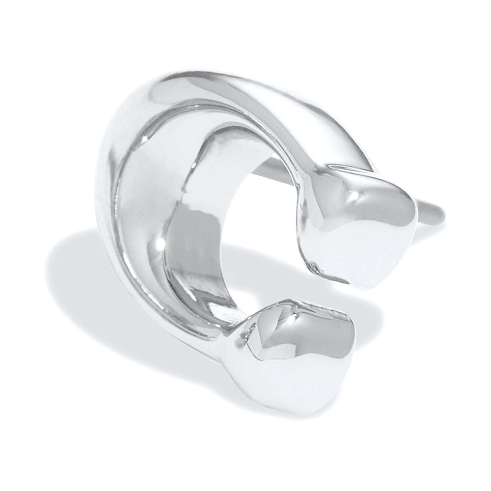 Coach Silver Tone Brass Signature C Stud Earrings