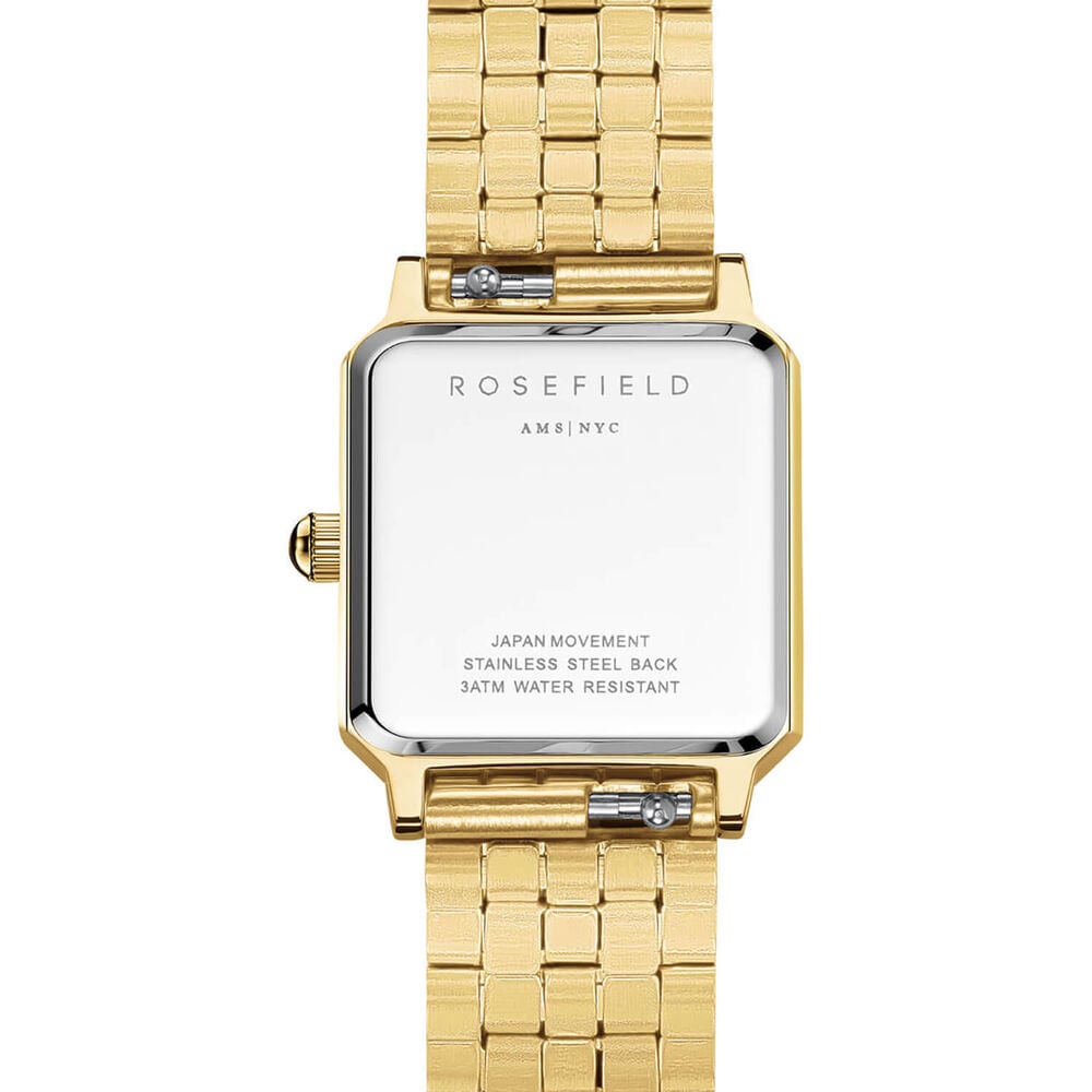 Rosefield Boxelle Emerald 19.5x19.5mm Dial 23k Gold Plated Steel Bracelet Watch image number 2