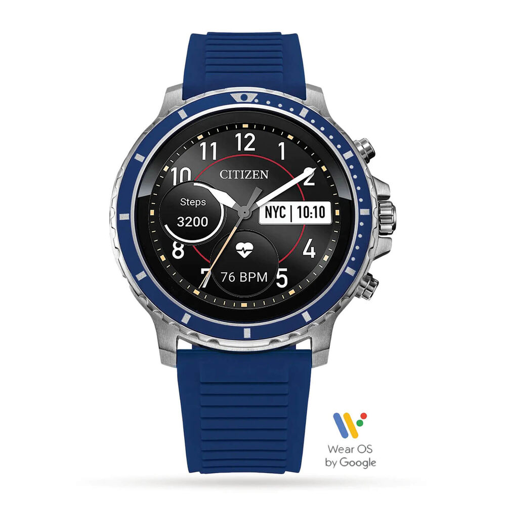 Citizen CZ Smart Full Colour Touchscreen Steel Case Blue Silicone Strap Watch