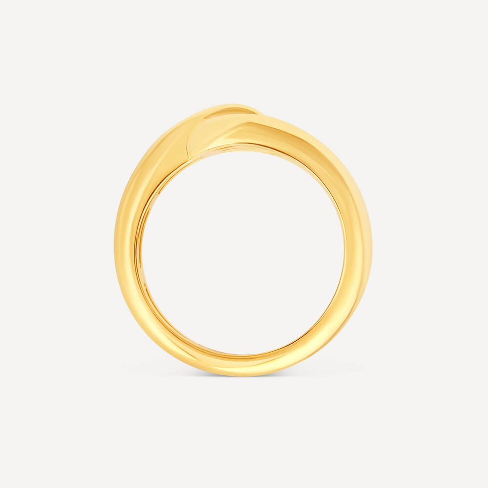 9ct Yellow Gold Stirrup Polished Plain Band Ring