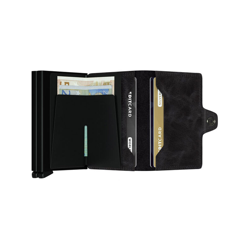 Secrid Twin Vintage Black Leather Wallet