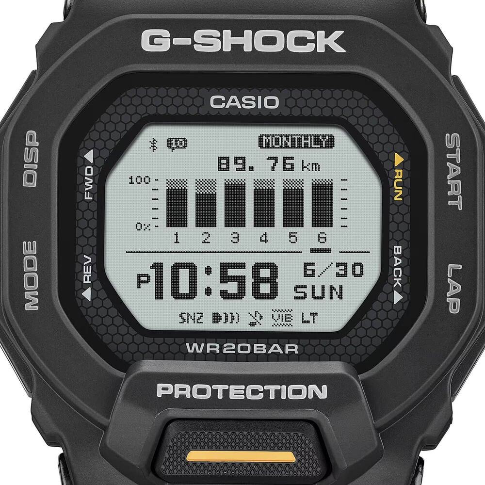 G-SHOCK G-SQUAD 48.4x45.9mm Digital Display Black Resin Strap Watch