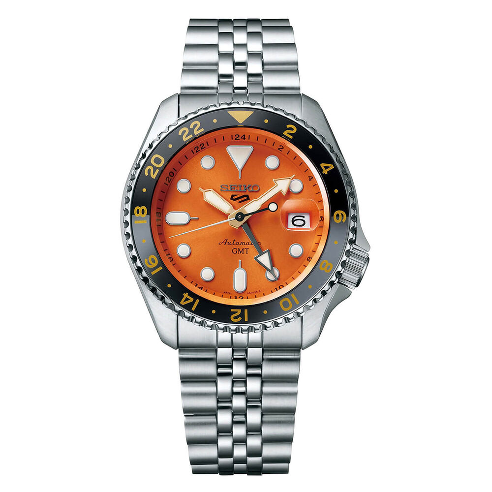 Seiko 5 Sports 'Mikan orange' GMT SKX Re-interpretation 42.5mm Orange Dial Watch
