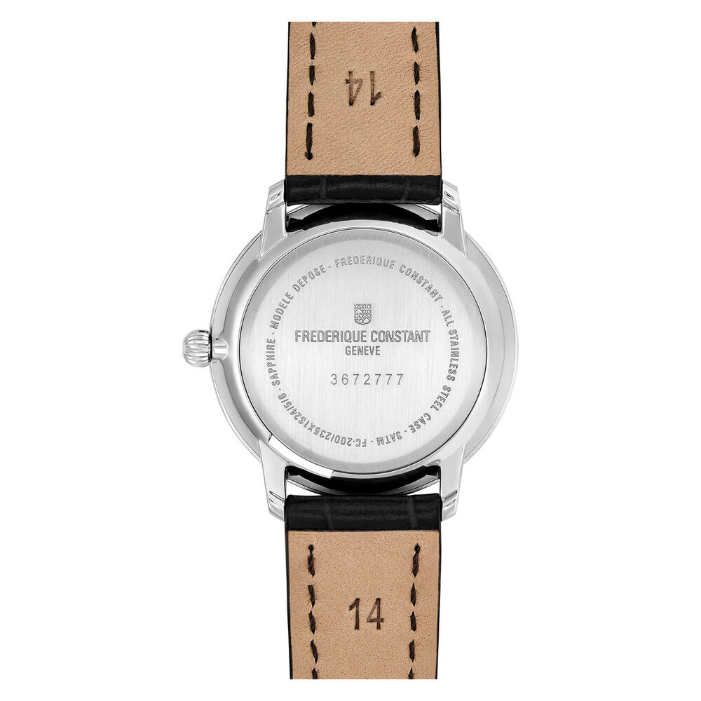 Frederique Constant Slimline Round Dial Black Strap Ladies Watch image number 1