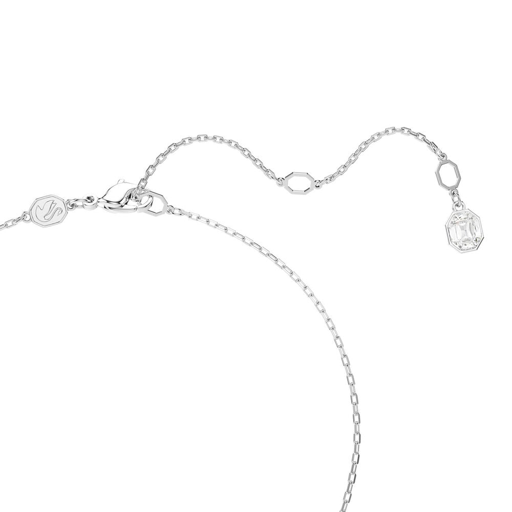Swarovski Constella Crystals & Cubic Zirconia Rhodium Plated Circle Pendant