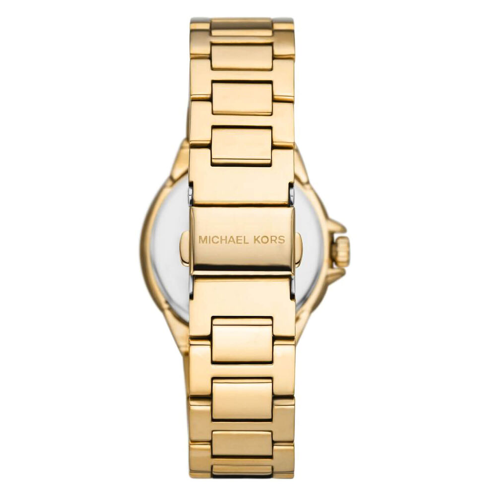 Michael Kors Camille 33mm White Dial Yellow Gold Case Watch
