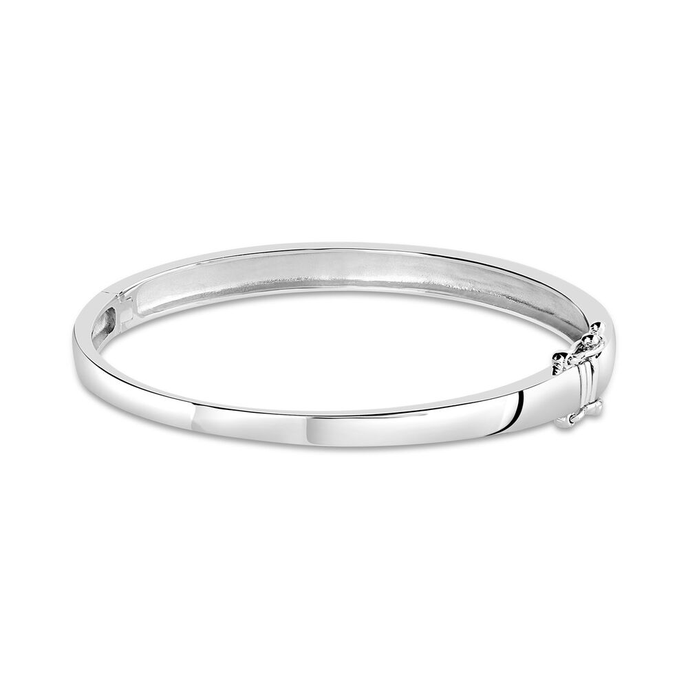 Sterling Silver Wide Court Bangle image number 2