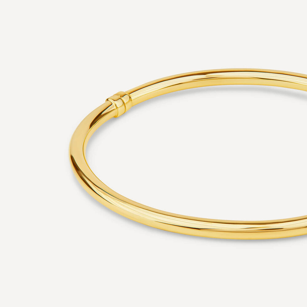 9ct Yellow Gold Plain Bangle image number 1