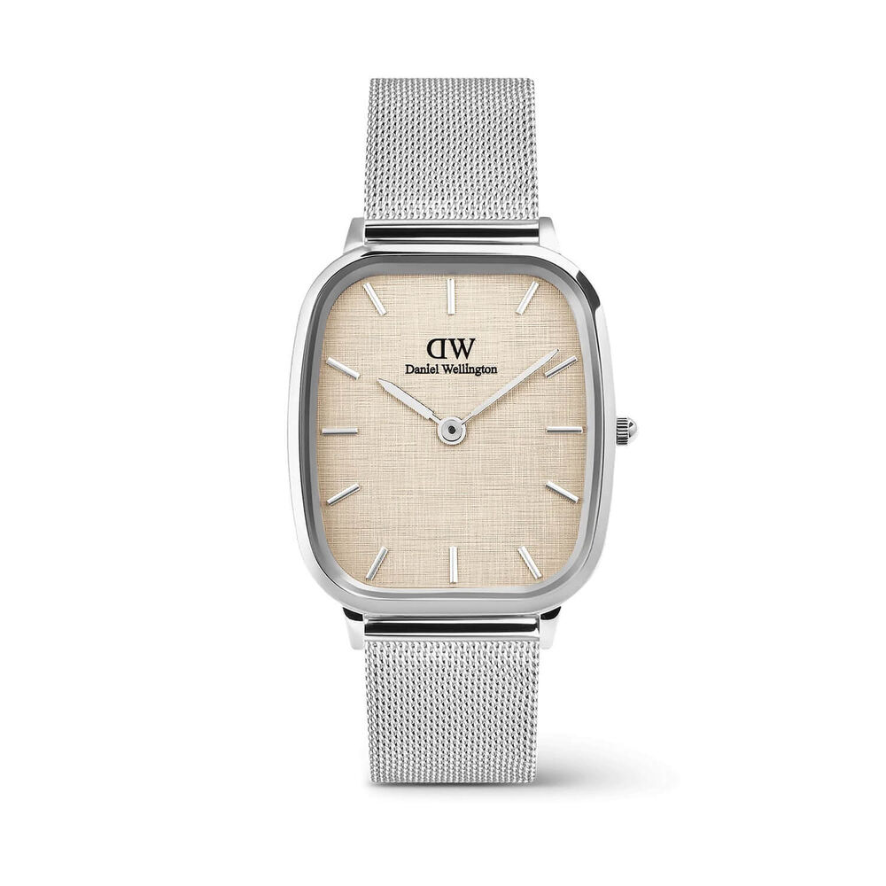 Daniel Wellington Marlon Sterling Linen 32x36.3mm Dial Steel Bracelet Watch image number 0