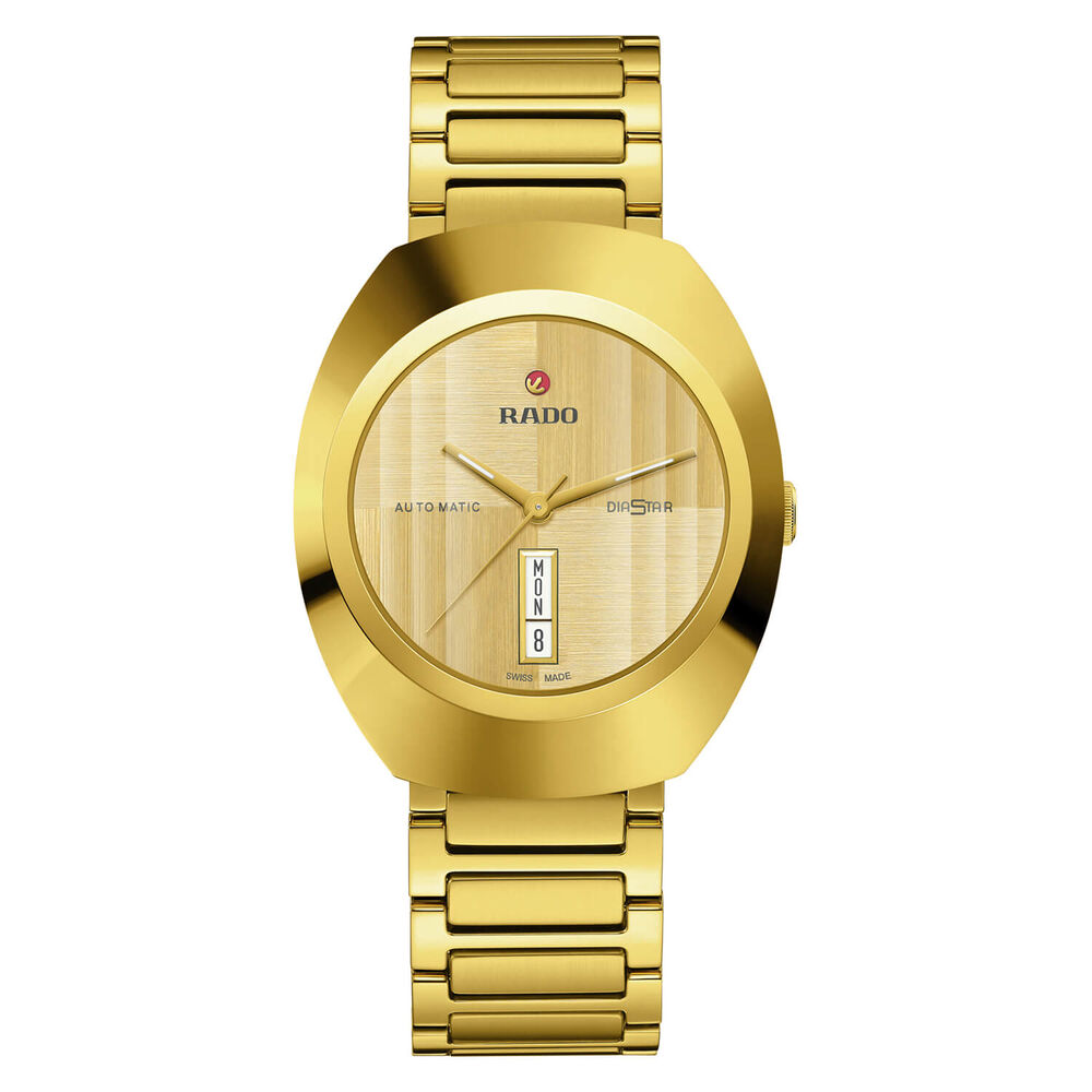 Rado DiaStar Original Automatic 38mm Yellow Gold Dial PVD Stainless Steel Bracelet Watch