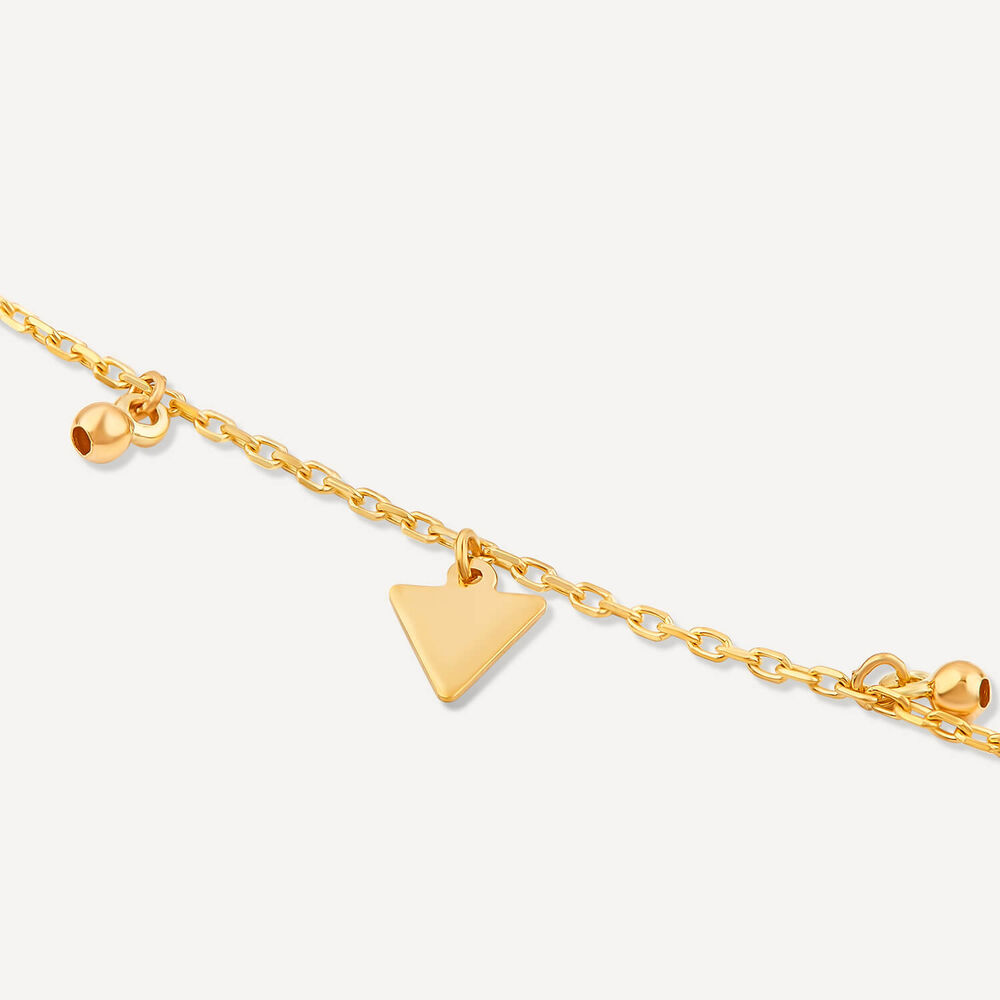9ct Yellow Gold Polished Mixed Shapes Pendants Chain Bracelet image number 2