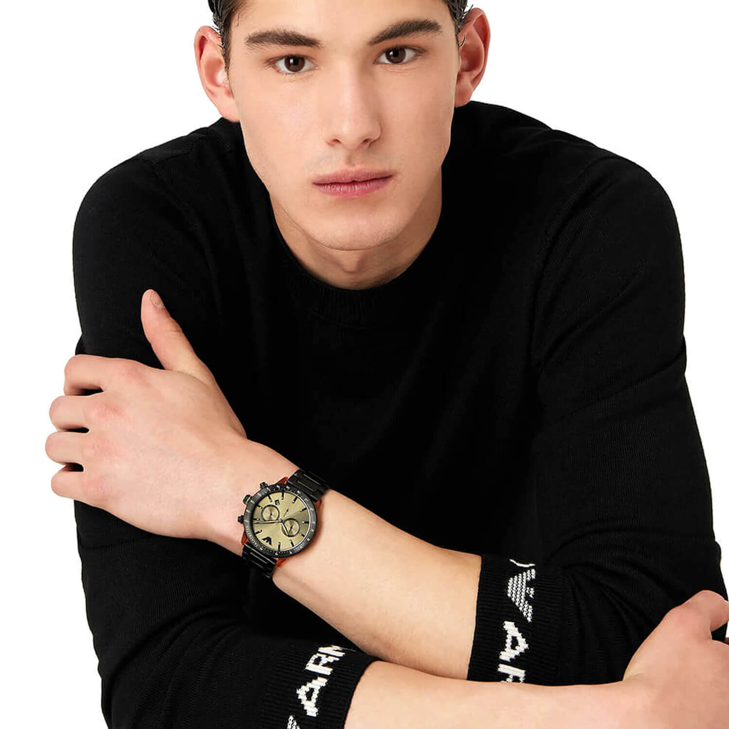 Khaki top armani watch