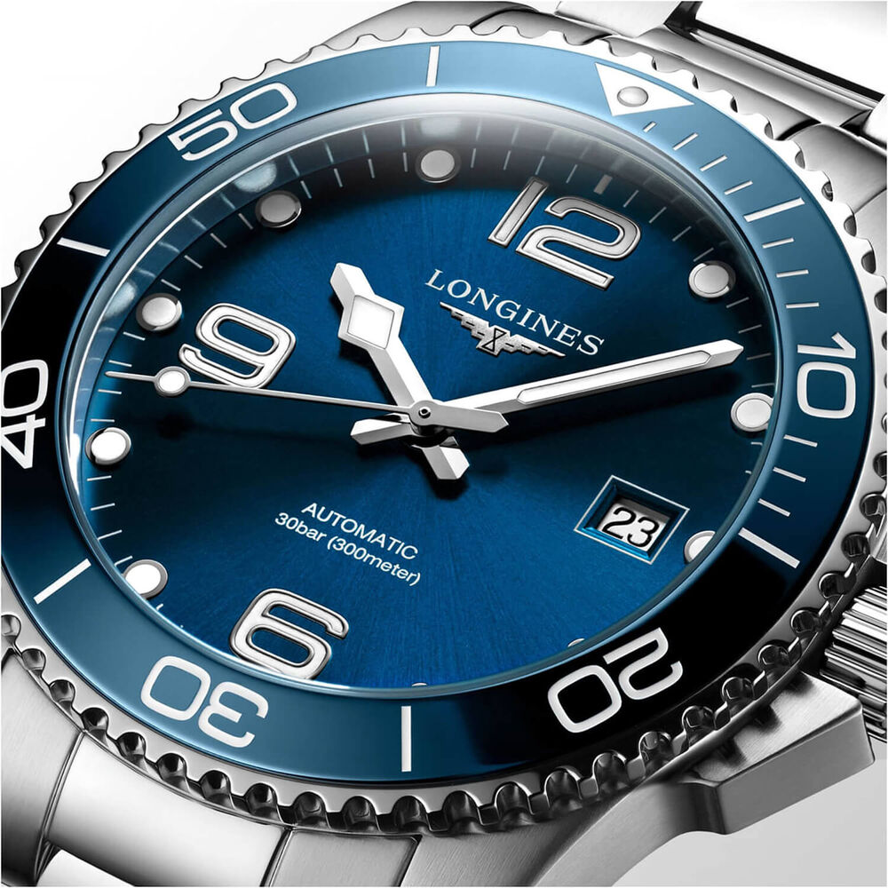 Longines Diving HydroConquest 41mm Automatic Blue Dial Bracelet Watch image number 4