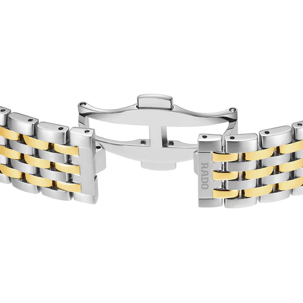 Rado Florence Automatic 39mm Green Dial Yellow Gold PVD Steel Bracelet Watch image number 5