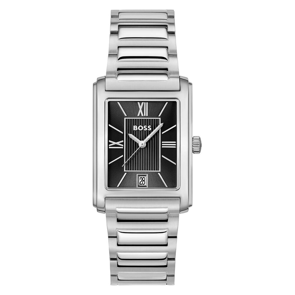 BOSS Principle Dress 28x39mm Black Dial Stainless Steel Bracelet Watch image number 0