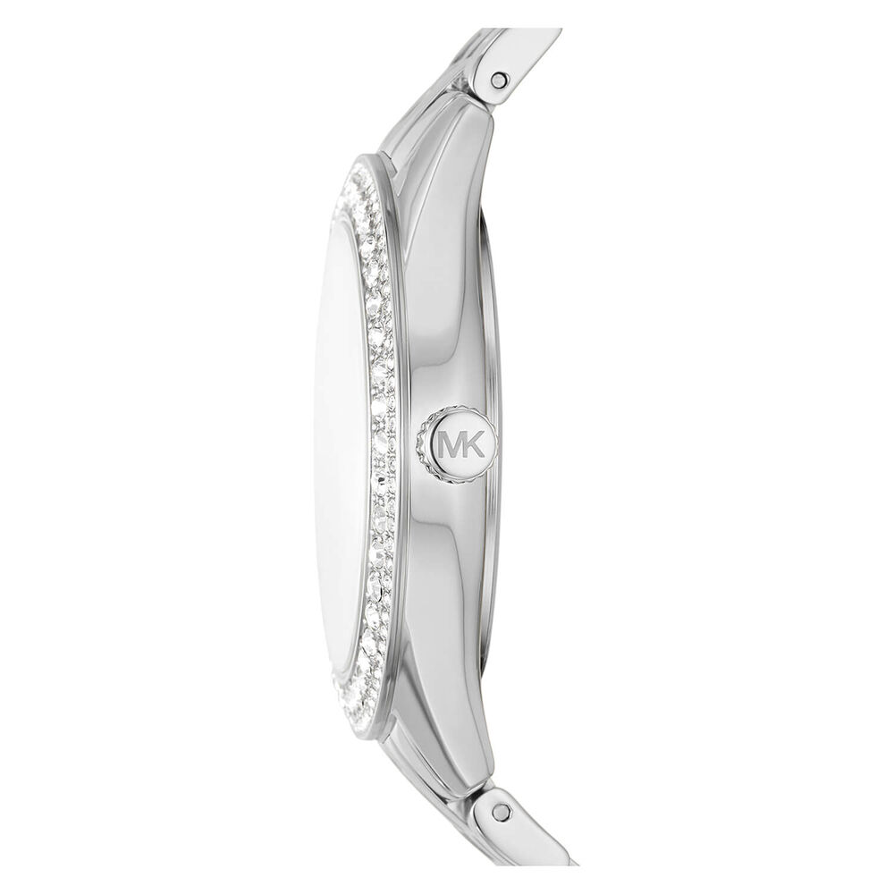 Michael Kors Harlowe 38mm Silver Crystal Dial & Bezel Bracelet Watch image number 2