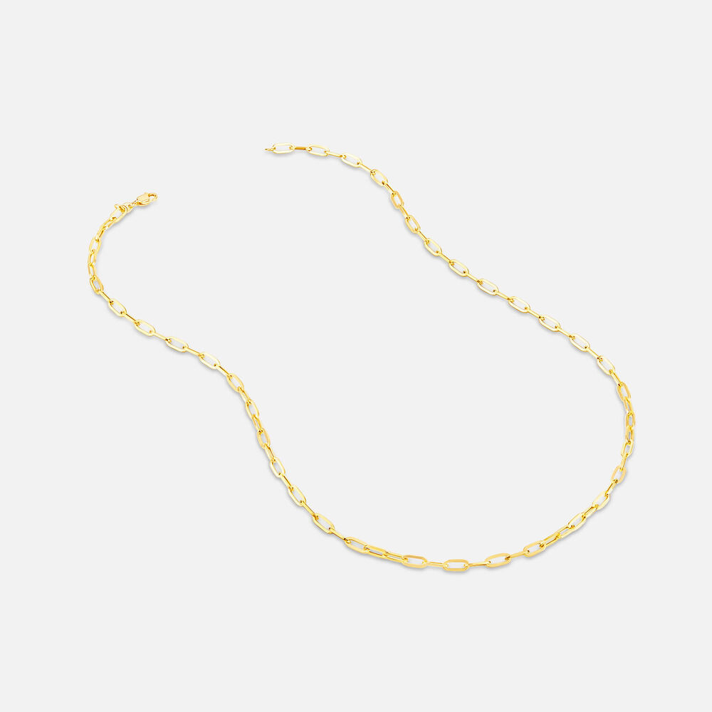 9ct Yellow Gold Paperlink Diamond Cut 20 inch Chain Necklet