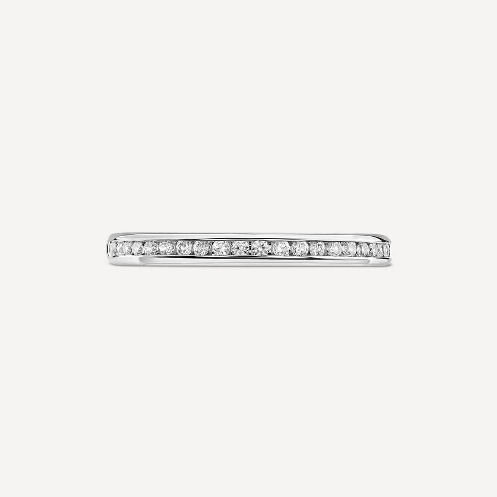 18ct White Gold 2mm 0.10ct Diamond Channel Set Wedding Ring- (Special Order)