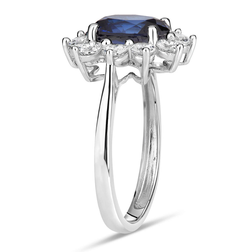 9ct White Gold and Sapphire Ring image number 3
