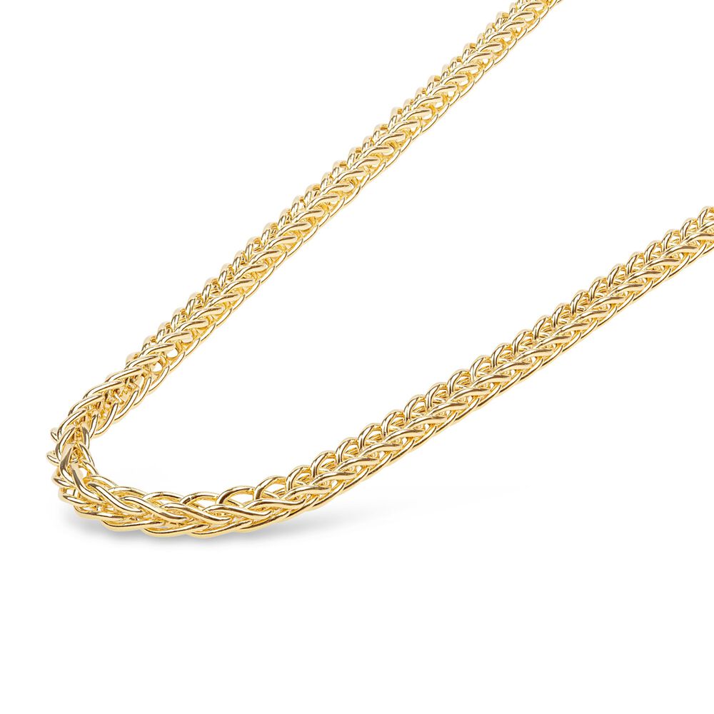 9ct Yellow Gold Spiga Chain Link Necklace image number 1
