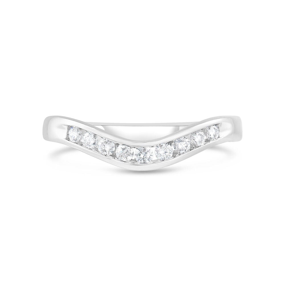 18ct White Gold Diamond Wedding Ring image number 1