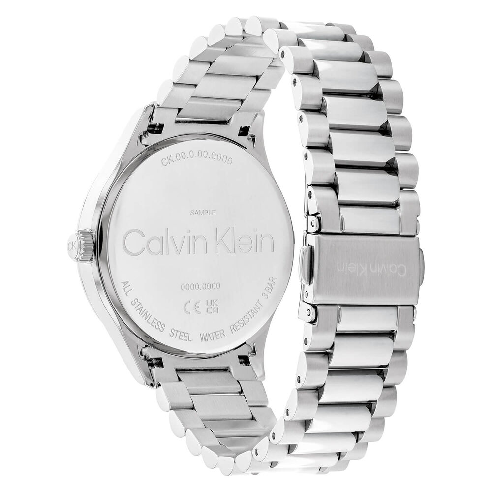 Calvin Klein Iconic 40mm Black Monogramed Dial Steel Bracelet Watch image number 1