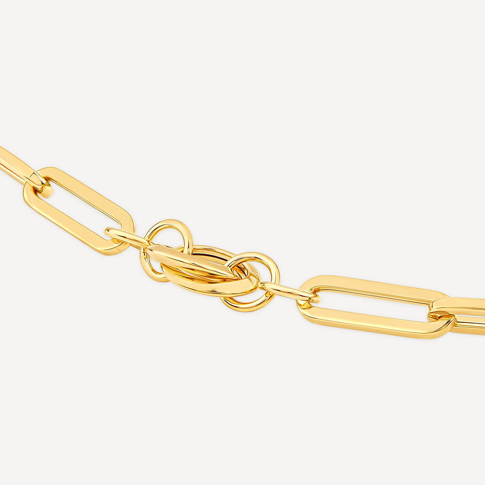 9ct Yellow Gold Knot Paperlink Bracelet image number 2