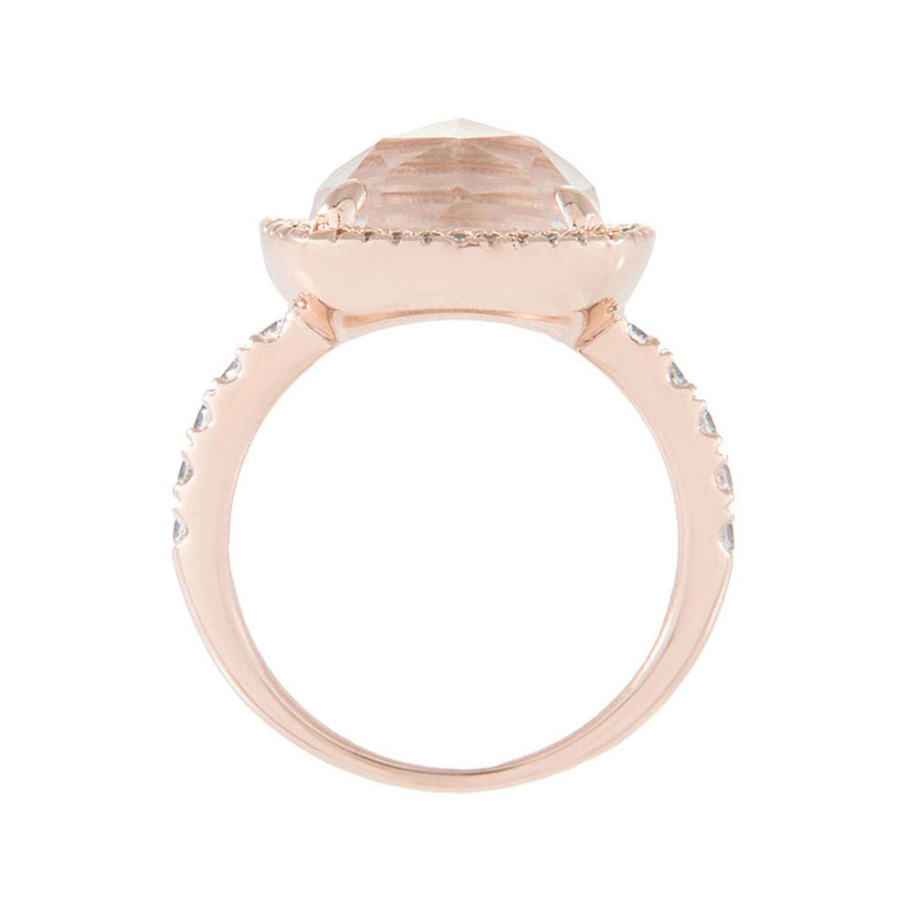Bronzallure 18ct Rose Gold Plated Quartz Dress Ring
