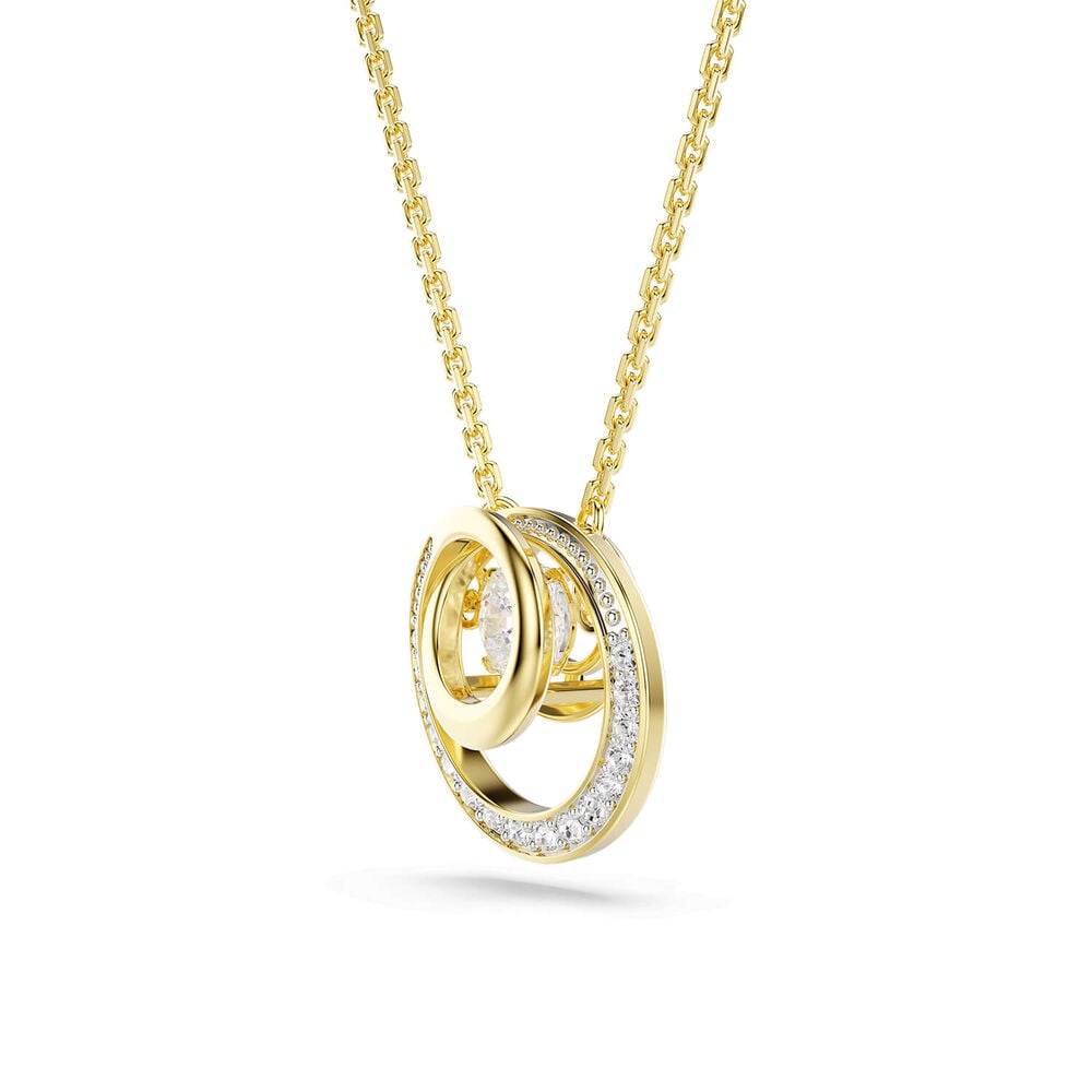 Swarovski Hyperbola Crystals & Cubic Zirconia 18ct Yellow Gold Finished Pendant