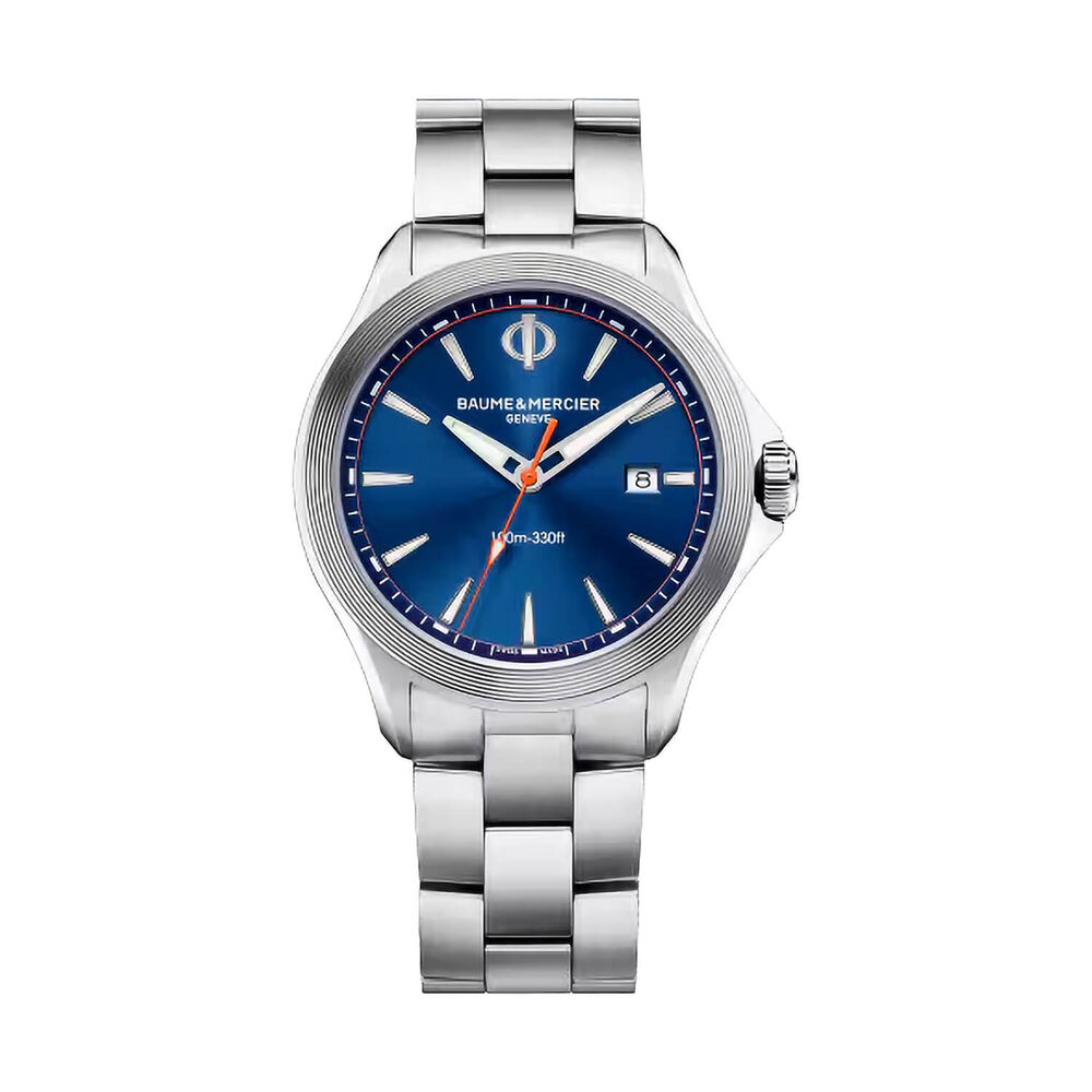 Pre-Owned Baume & Mercier Clifton Club 42mm Blue Dial Stainless Steel Bracelet Watch