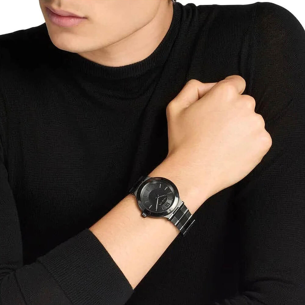 Michael Kors Billie 44mm Black Dial Black IP Stainless Steel Bracelet Watch