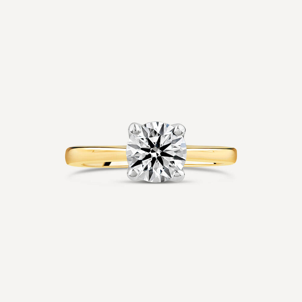 Born 18ct Yellow Gold 1.20ct Lab Grown Round Solitaire Diamond Ring