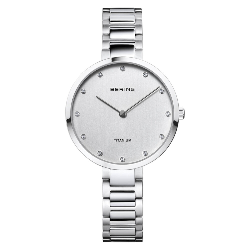 Bering White Dial Titanium Bracelet Watch